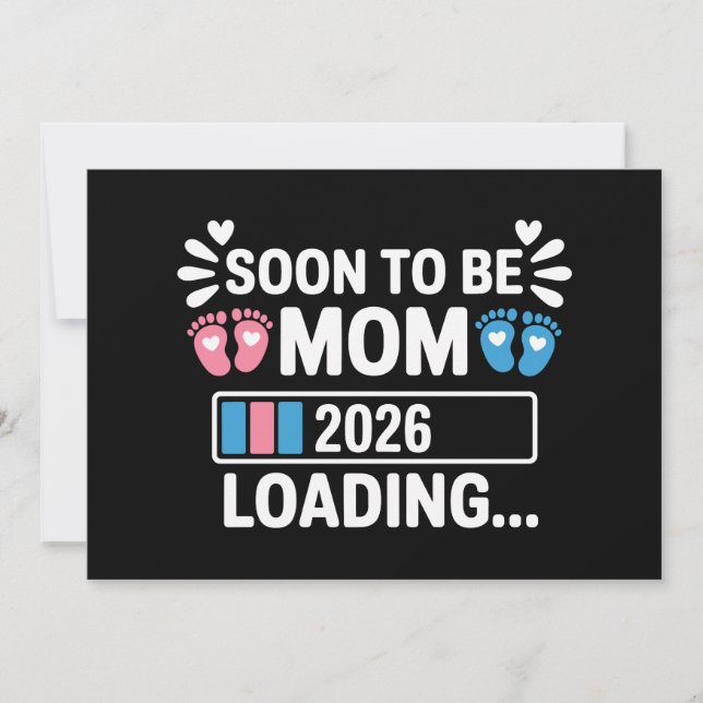 Snart mamma 2026 laddar graviditetsmeddelande meddelande (Framsida)