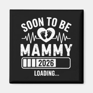 Snart Mamma 26 Laddar Graviditetsmeddelande Magnet