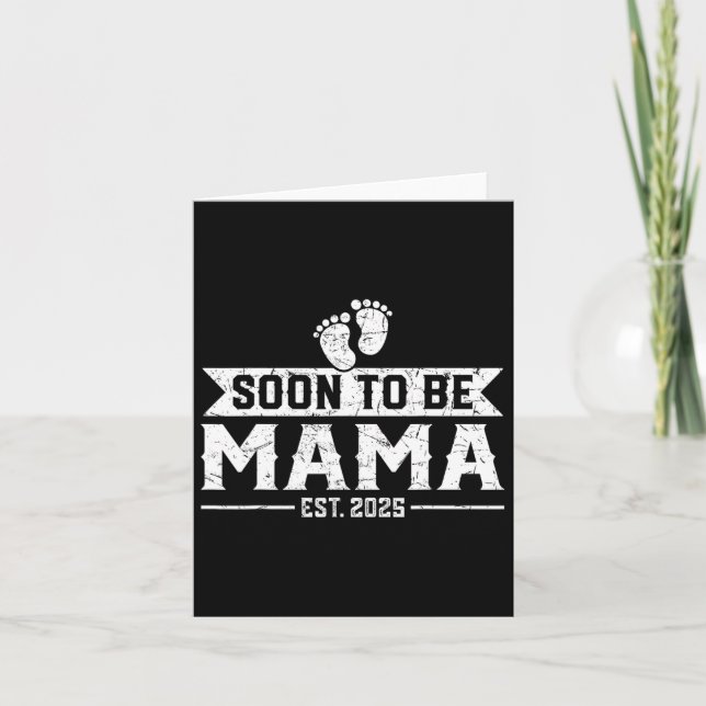 Snart mamma Est 2025 förväntar  Kort (Framsida)