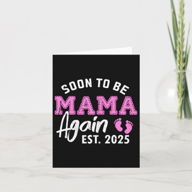 Snart mamma igen 2025 Ny mamma graviditetsannonser Kort (Framsida)