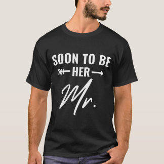 Snart mr framtida make brudgumme förlovad bröllop t shirt