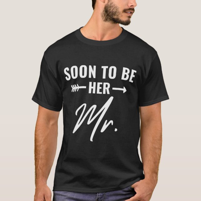 Snart mr framtida make brudgumme förlovad bröllop t shirt (Framsida)