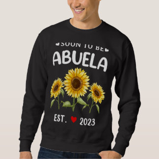 Snart på Abuela 2023 Solros Mors dag Lång Ärmad Tröja