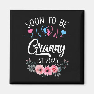 Snart på granny 2025 Första Graviden Announ Magnet