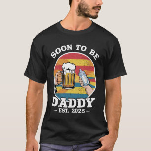 Snart Pappa 2025 Första Gången Pappa 2025 Retro T Shirt