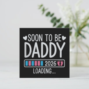 Snart pappa 2026 Graviditetsannonsering på gång Inbjudningar