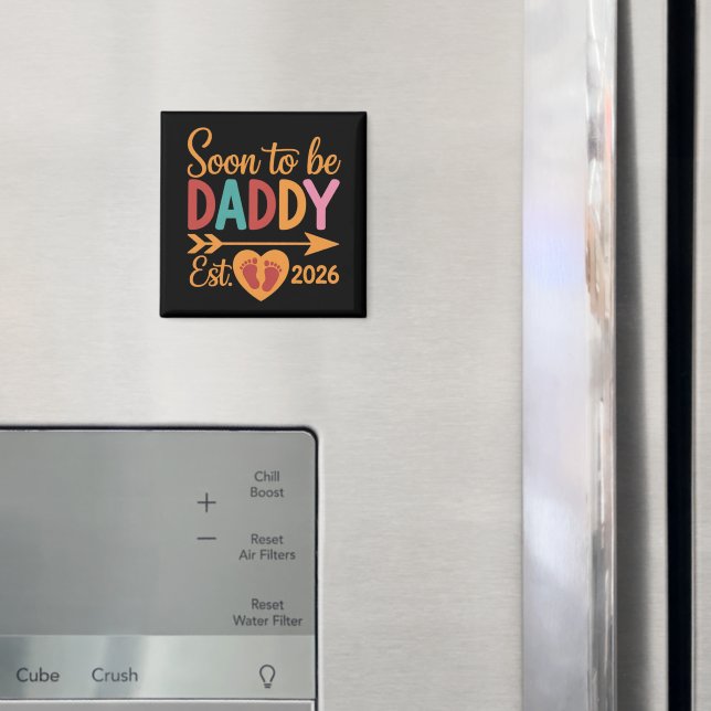 Snart pappa 2026 Graviditetsannonsering på gång Magnet (In Situ (Fridge))