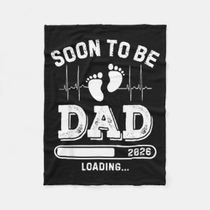Snart Pappa 2026 Laddar Baby Tillkännagivande För Fleecefilt