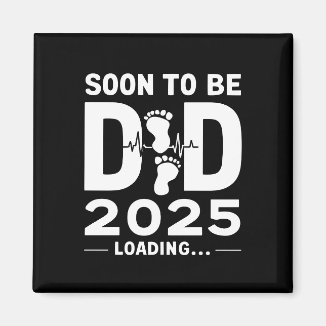 Snart Pappa Est 2025 Ny Pappa Att Vara  Magnet (Framsidan)