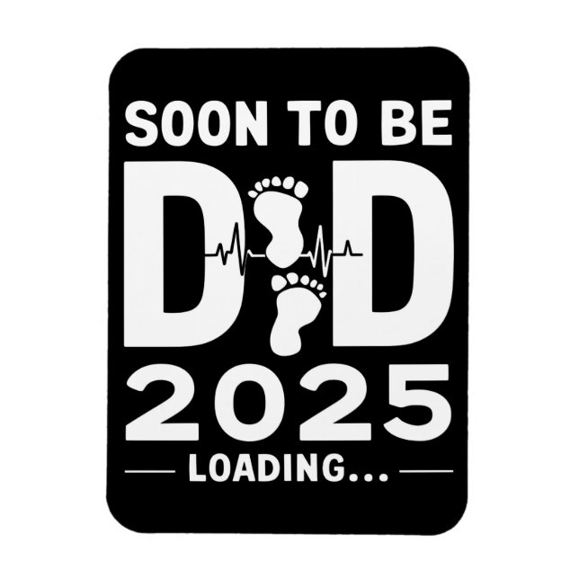 Snart Pappa Est 2025 Ny Pappa Att Vara  Magnet (Vertikal)