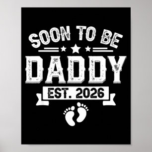 Snart Pappa Est. 2026 Fars Dag Första Gången Poster