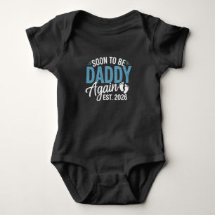 Snart pappa igen Est 2026 Pappa Bebis Tillkännage T Shirt