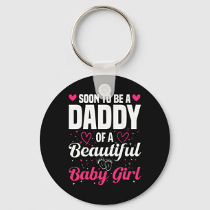Snart Pappa Till En Vacker Babyflicka Ny Pappa Nyckelring