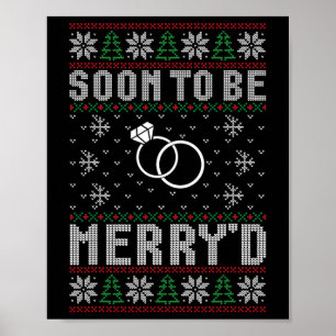 Snart ska du gifta dig med Merry d jul Bride Groom Poster
