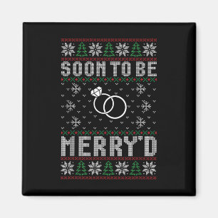 Snart ska du gifta dig med Merryd jul Bride Groom Magnet