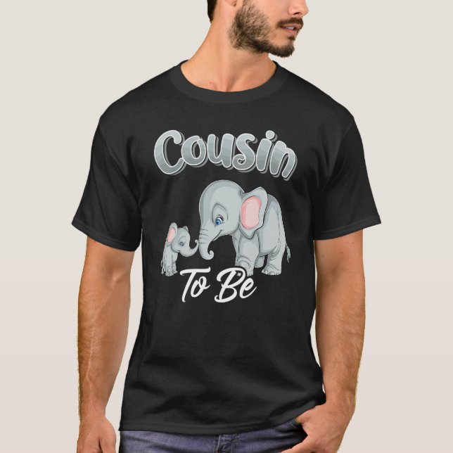 Snart ska kusin vara elefanter för Gender av babys T Shirt (Framsida)