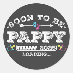Snart ska Pappy 2025 laddas Runt Klistermärke