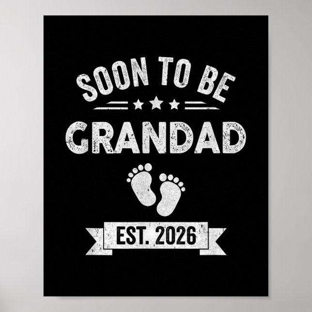 Snart som 2026 Fars dag första gången Gra Poster (Framsidan)