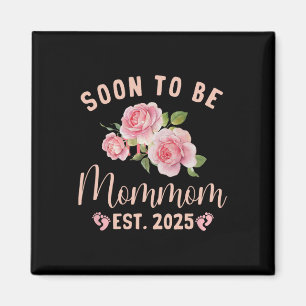 Snart som farmor Est 2025 Mommom Gravid Annou Magnet