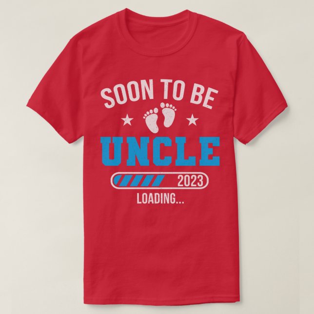 Snart som morbror Est 2023-last för Gravid och T Shirt (Design framsida)