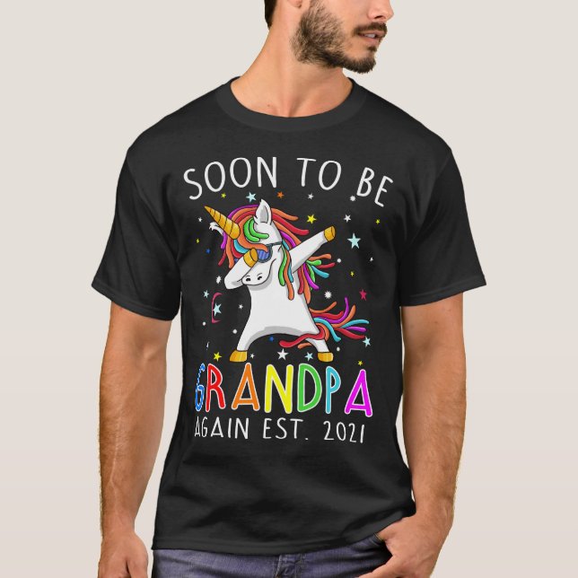 Snart som morfar 2021 Unicorn T Shirt (Framsida)