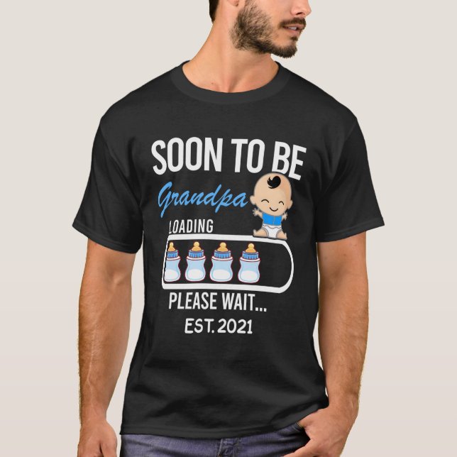 Snart som morfar Est 2021 2020 Gift Tee Funny Da (Framsida)