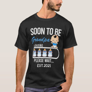 Snart som morfar Est 2021 2020 Gift Tee Funny Da