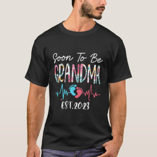 Snart som mormor 2023 Mors dag första gången Gr T Shirt