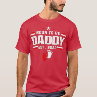 Snart som pappa 2022 Fars dag första gången Pappa  T Shirt