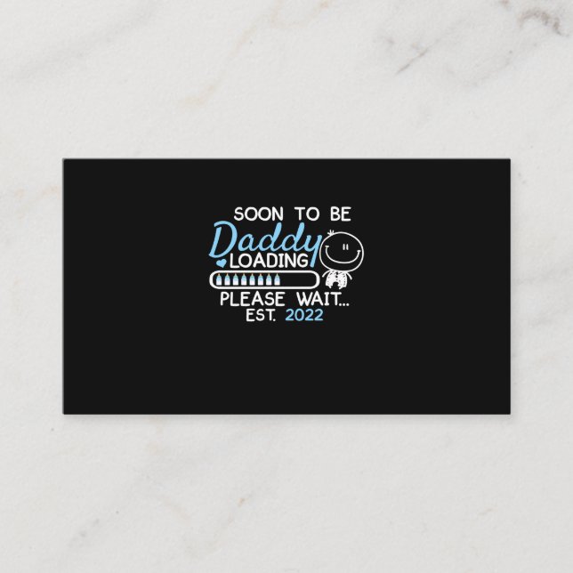 Snart som pappa 2022 Fars dag första gången Visitkort (Framsida)