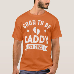 Snart som pappa 2023 Fars dag första gången Pappa T Shirt