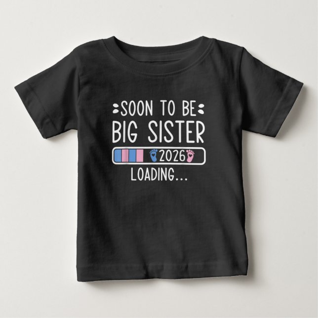 Snart Storasyster 2026 Graviditet på gång  T Shirt (Framsida)