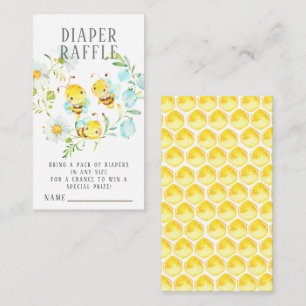Snart till bifamiljen 3 Baby Diaper Raffle Biljett Tilläggskort