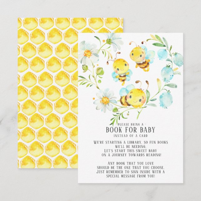 Snart till bifamiljen 3 Bee Bok för Baby Tilläggskort (Fram/baksida)