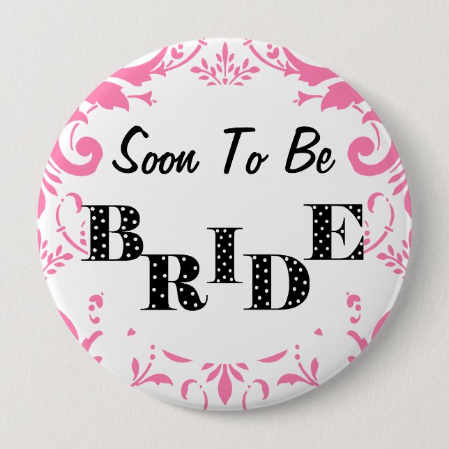 Snart till Bride Bachelorette Party - Rosa Knapp (Framsida)