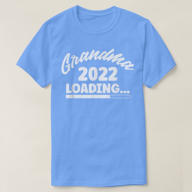 Snart till Grandma 2022-Gravidens meddelande Gra T Shirt (Design framsida)