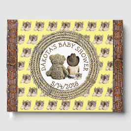 Snart till Lil "Cowboy Baby Shower Guestbook" Gästböcker