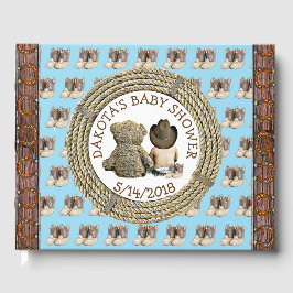 Snart till Lil "Cowboy Baby Shower Guestbook" Gästböcker