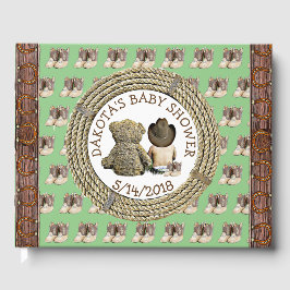 Snart till Lil "Cowboy Baby Shower Guestbook" Gästböcker