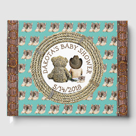 Snart till Lil "Cowboy Baby Shower Guestbook" Gästböcker