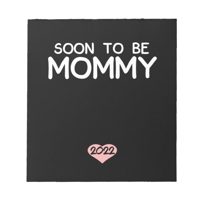 Snart till Mamma 2022 Mors dag första gången Anteckningsblock (Framsida)