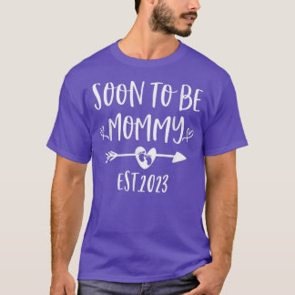 Snart till Mamma Est 2023 Gravid Meddelande G T Shirt