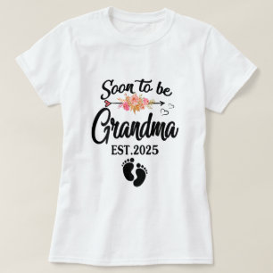 Snart till mormor 2025, befordrad till mormor 2025 t shirt