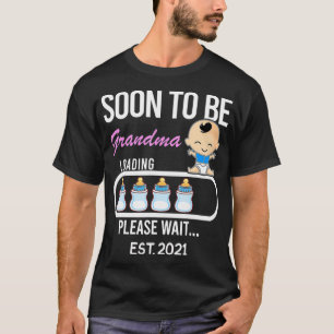 Snart till mormor EST 2021 2020 Gift Tee Funny Mo