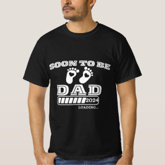 Snart till Pappa 2024-lastning för Gravid T Shirt