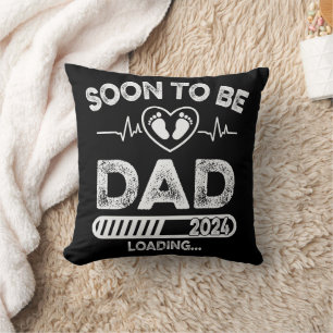 Snart till pappa Est 2024 Fars dag Kudde