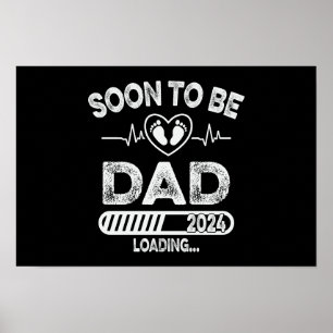 Snart till pappa Est 2024 Fars dag Poster