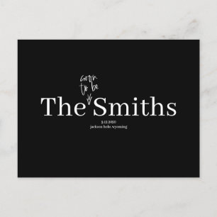 Snart till Smiths Bröllop spara datum Meddelande Vykort