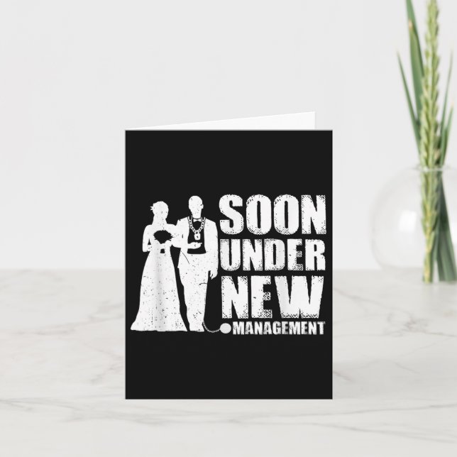 Snart under Ny hantering För manar Groom Bachelor  Kort (Framsida)