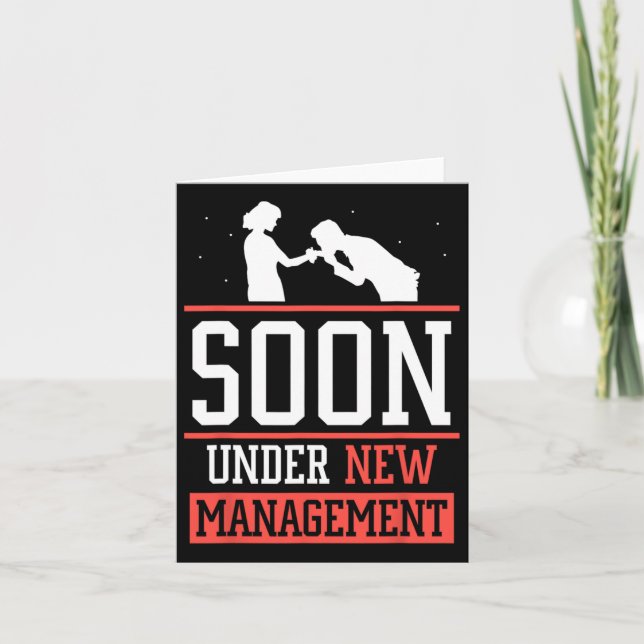 Snart under ny hantering Groom Bachelor Bride Par Kort (Framsida)